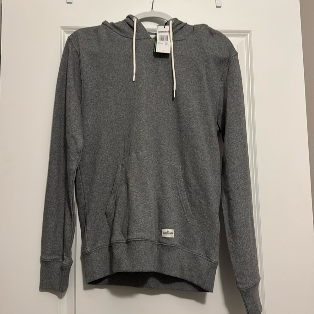 Quiksilver gray hooded sweatshirt men’s size small new with tag
